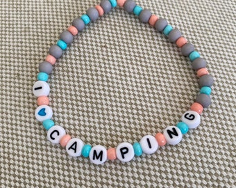 Beaded Bracelet Adults I Love Camping