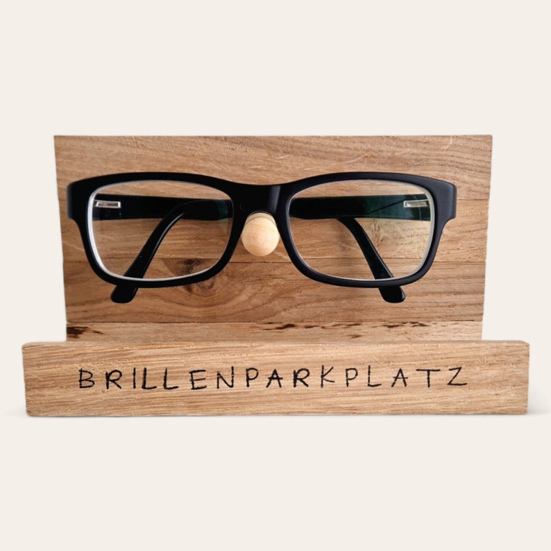 Brillenparkplatz aus Eichenholz, Brillenständer, Brillenschutz, Dekoration, Geschenk, Mitbringsel, Aufbewahrung, Büro,Zuhause,Brillenablage Bild 3
