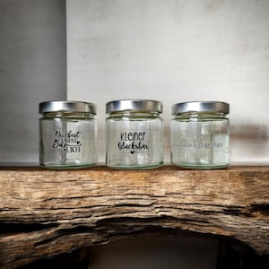 Bonbon-/Vorratsglas mit lustigen Bären-Sprüchen und -Motiven, individuell, Twist-Off, Geschenk, Aufbewahrung, Gummibärchen, Mitbringsel