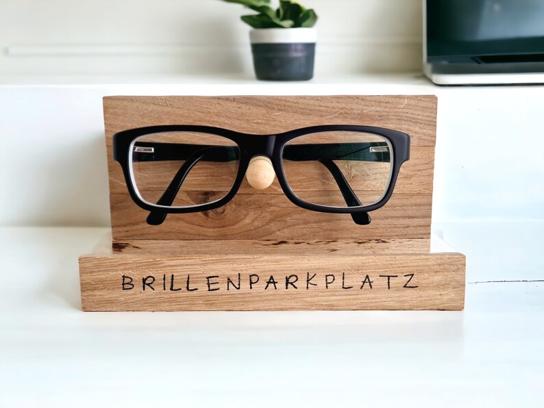 Brillenparkplatz aus Eichenholz, Brillenständer, Brillenschutz, Dekoration, Geschenk, Mitbringsel, Aufbewahrung, Büro,Zuhause,Brillenablage Bild 5