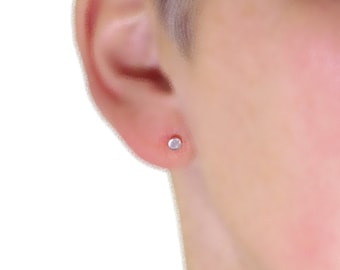 small silver stud point, 4 mm diameter