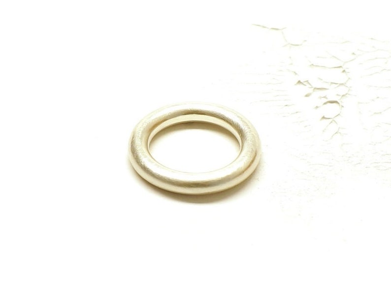 Ring rund Silber, kräftige Breite, Pur Bild 1