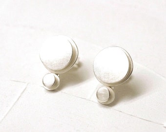 elegant earrings, silver