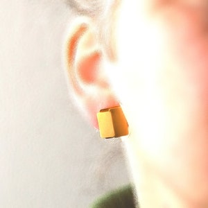 Ear studs folds, gold plated silver image 4