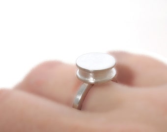 modern silver ring, silver jewelry Sola 3