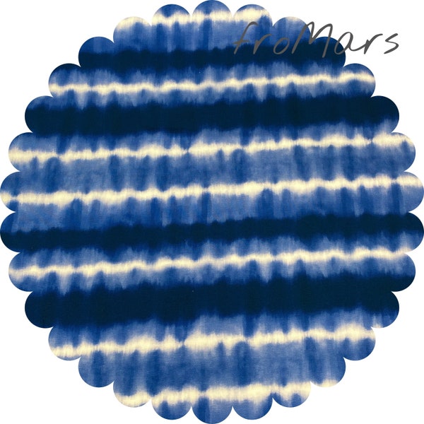 Sommersweat - Ocean Stripe - Hilco - Batik - Blau/Weiß