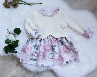 Girly Sweater Mädchensweater, Kleid für Mädchen, Kleidchen, Tunika,  Gr. 56-158