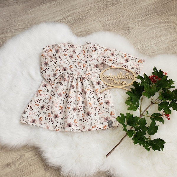 Kleid oder Tunika Baby Kind Mädchen Jersey Floral