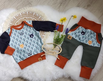 Set Shirt mit Hose Gr. 74  Schlupfshirt Pumphosehosen Baby Kind