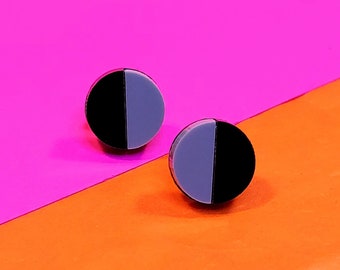 MEDIA LUNA acrílico, tachuelas circulares para hombres y mujeres