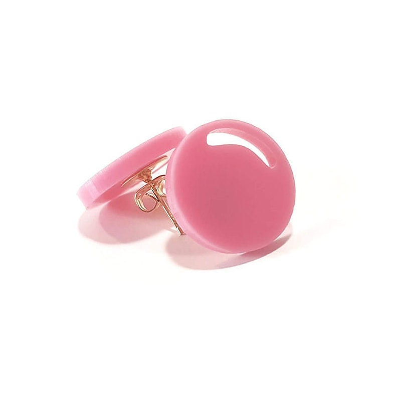 BUBBLE GUM. Stud Earrings Pink