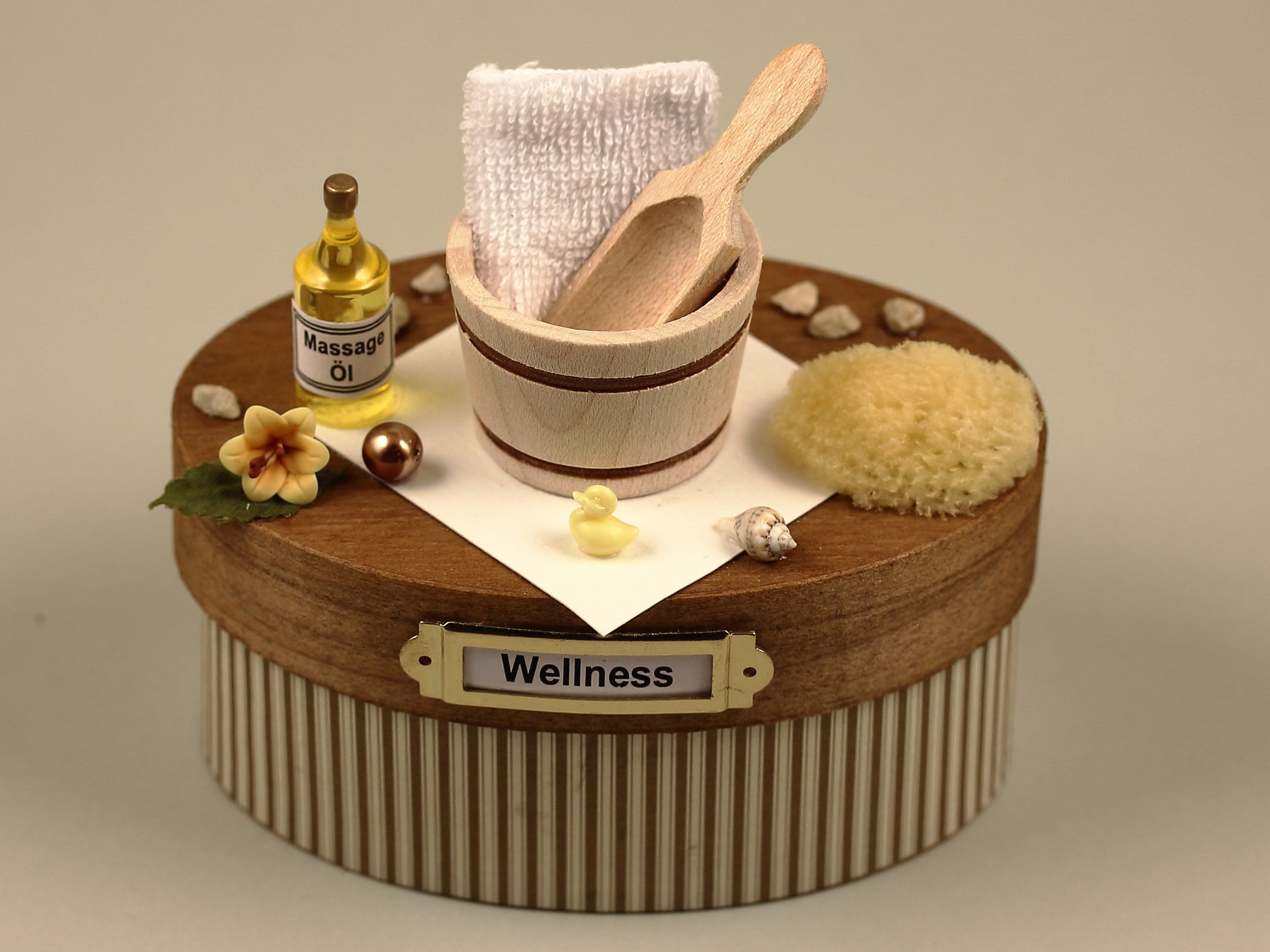 WELLNESS Sauna Massage MiniaturDekoDose Geldgeschenk Etsy