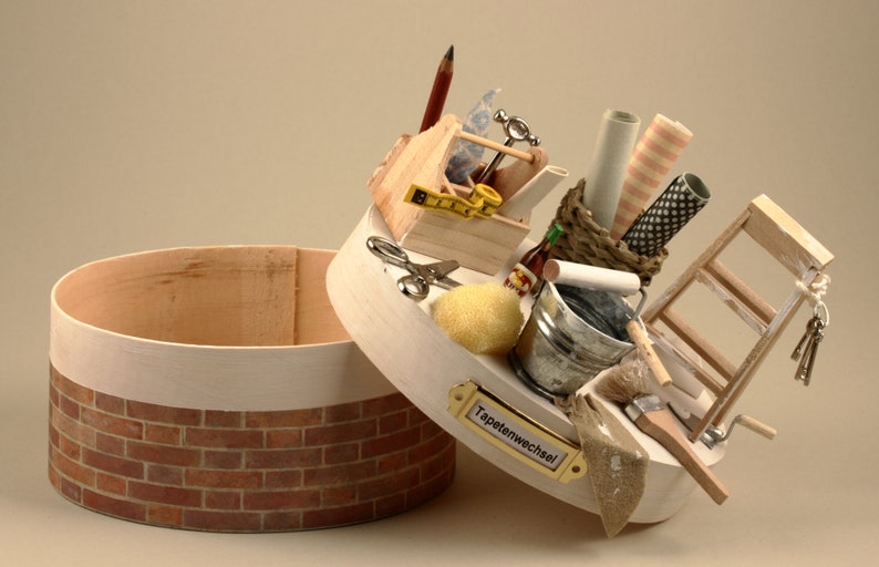 Tapetenwechsel Umzug Renovierung Hausbau Handwerker Geschenkbox Bild 5