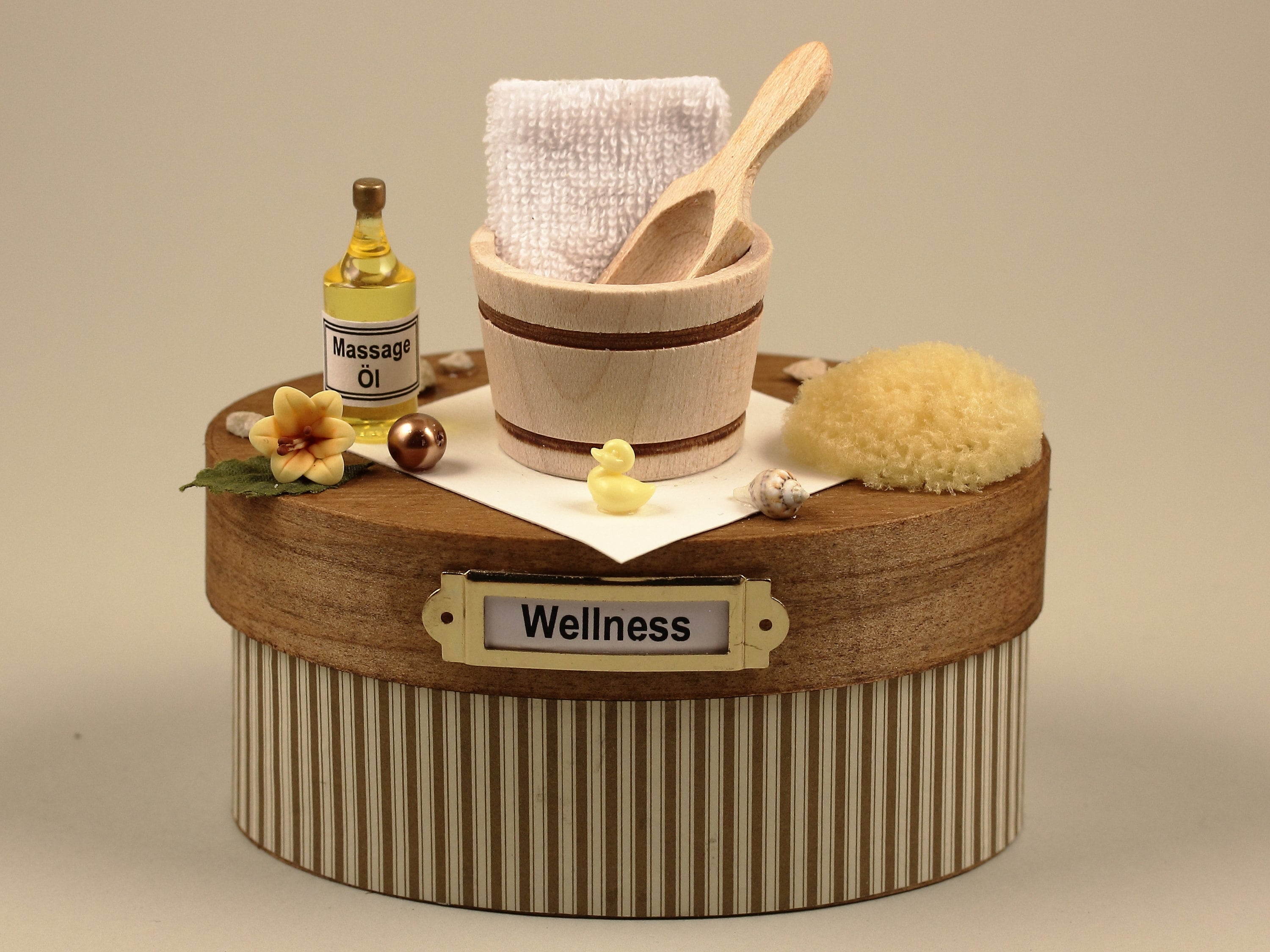 WELLNESS Sauna Massage MiniaturDekoDose Geldgeschenk Etsy