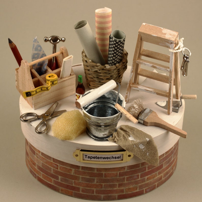 Tapetenwechsel Umzug Renovierung Hausbau Handwerker Geschenkbox Bild 2
