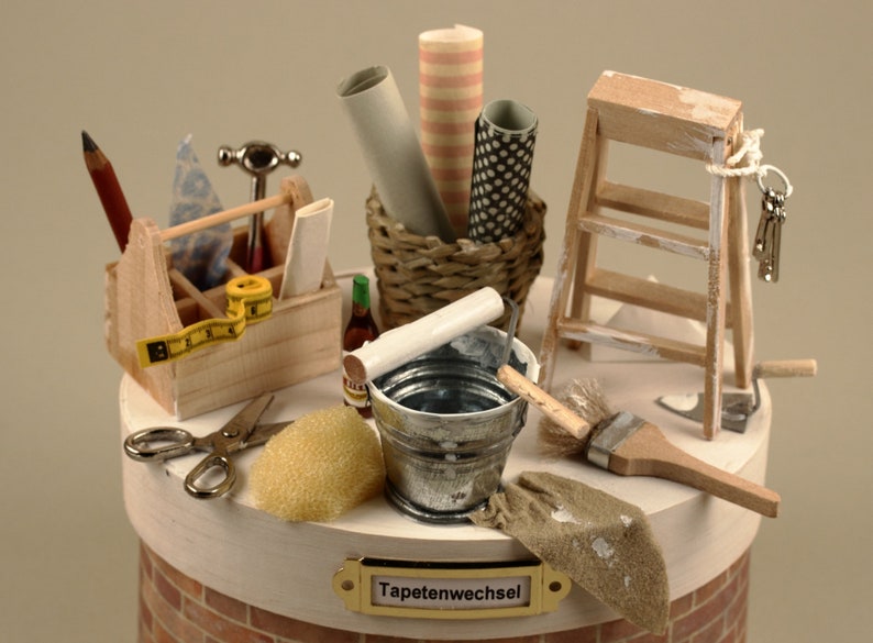 Tapetenwechsel Umzug Renovierung Hausbau Handwerker Geschenkbox Bild 3