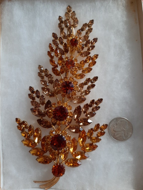 Made in Austria - Amber, Orange & Citrine Crystal… - image 1