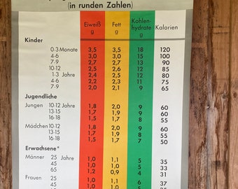 Schulwandkarte Wandkarte Wünschenswerte Nährstoffzufuhr Verdauung