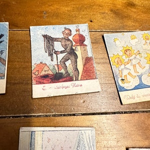 Nostalgie Vintage Brocante Karten Kinder Legespiel Deko Set von 30 Bild 7