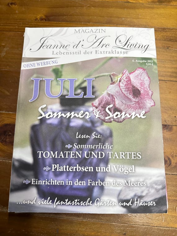 Jeanne D'arc Living German Rare Magazine 6/2012 - Etsy