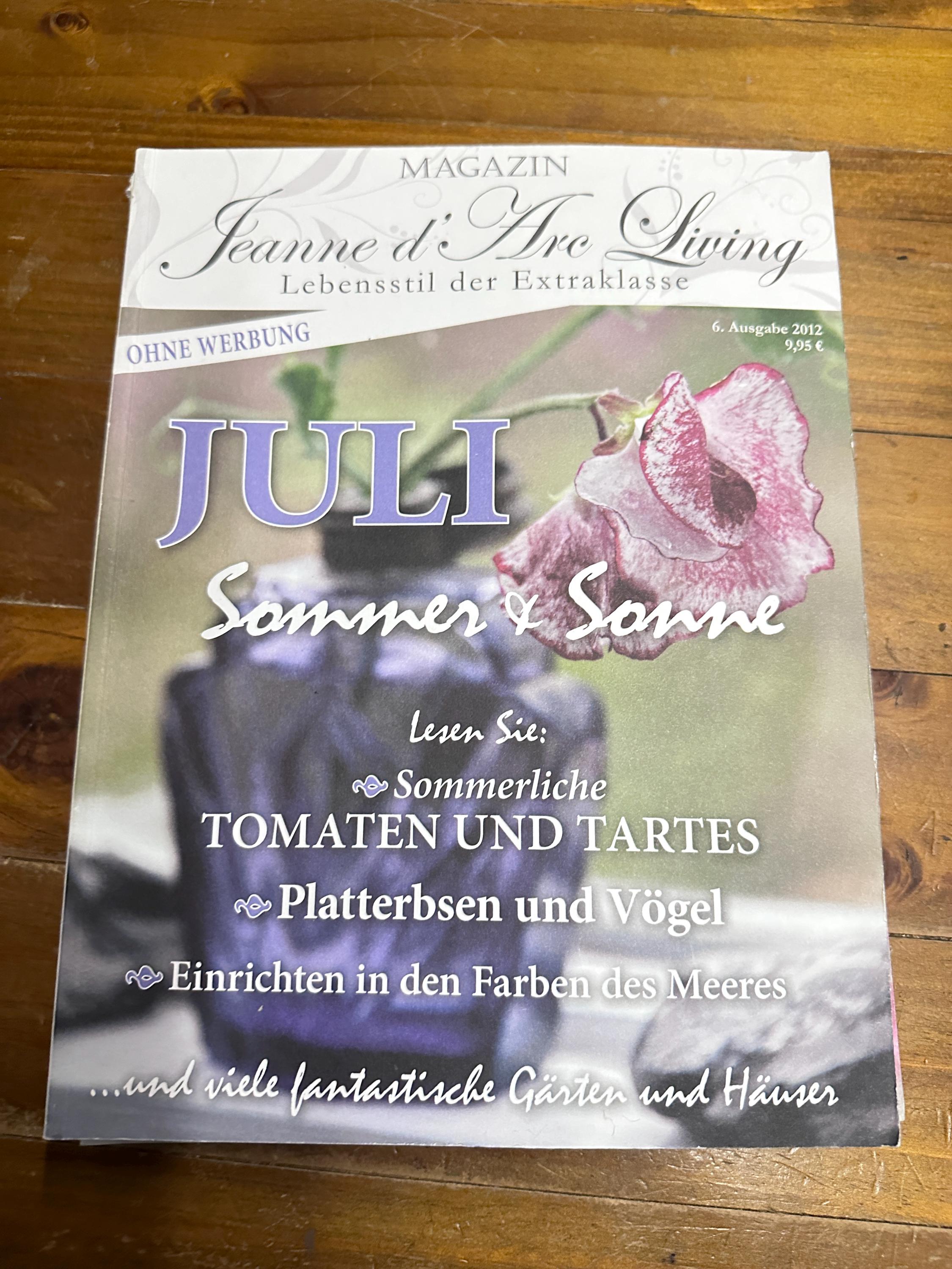Jeanne D'arc Living German Rare Magazine 6/2012 - Etsy