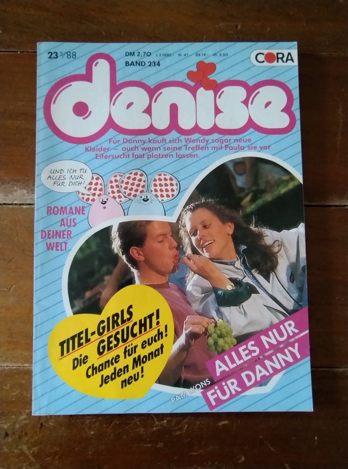 Denise Happy Denise No. 234 Volume 23 2-88 blue - rare Cora Verlag Everything just for Danny