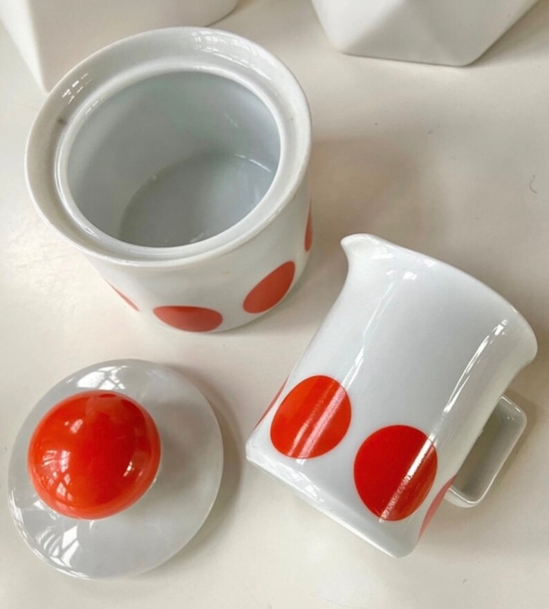 Milk and sugar set from the 70s and 60s, great DECOR shield image 2