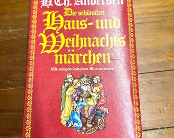 Hans Christian Andersen German house and Christmas fairy tales bound in a slipcase in good condition