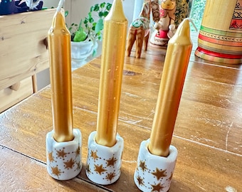 Set Funny Design Candle Holders for Tree Candles Star Design Cute with Candles