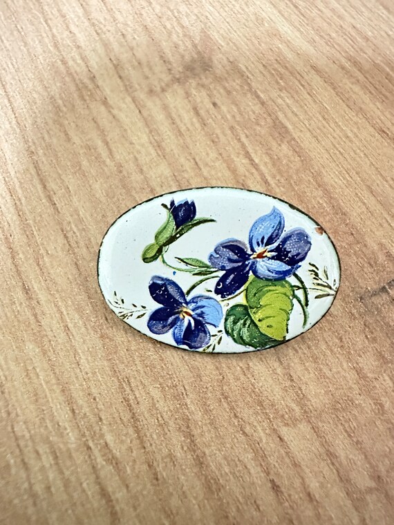 花柄の小さなエナメルブローチ - Etsy 日本
