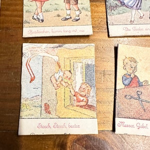 Nostalgie Vintage Brocante Karten Kinder Legespiel Deko Set von 30 Bild 4