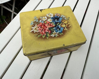 wunderschöne Vintage Dose Blech,Blumen  Brocante, Vintage, Shabby Chic - Tin can