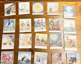 Nostalgia Vintage Brocante Cards Children's Tiling Game? Decoration? Set of 30