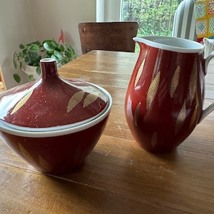 Milk and sugar set VEB Lichte 50s, 60s, great DECOR