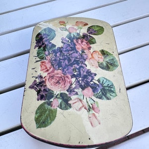 beautiful vintage tin can, roses flowers England Brocante, Vintage, Shabby Chic - Tin can