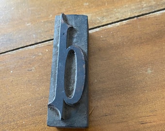 Old block letter letterpress could be a b about 6 cm x 1.5 cm