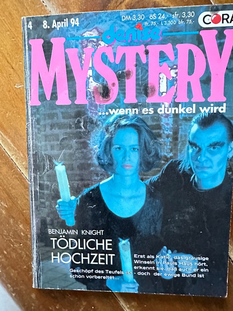 Denise Mystery Cora Verlag Band 104 4 08.04.94 Tödliche Hochzeit Bild 1