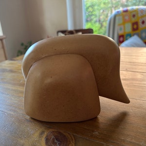 ELEFANTE de madeira Escultura minimalista de meados do século