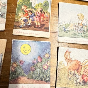 Nostalgie Vintage Brocante Karten Kinder Legespiel Deko Set von 30 Bild 6