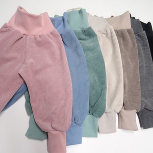 Corduroy jersey pants or shorts short pants size 50-164 various colors image 8