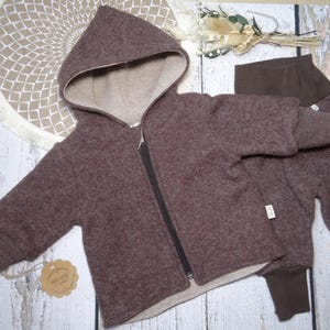 Merino Wolle Jacke aus 100% Merinofleece, in 5 Farben, Größe 62-146