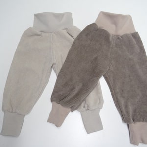 Corduroy jersey pants or shorts short pants size 50-164 various colors image 7