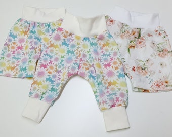 Muslin bloomers or shorts (short pants) various colors size 50-164 flowers