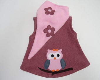 Organic cotton fleece vest various colors size 56-164