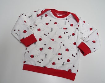 Shirt, sweater, hoodie, hood, collar, size. 50-170, short sleeve, long sleeve "ladybug"