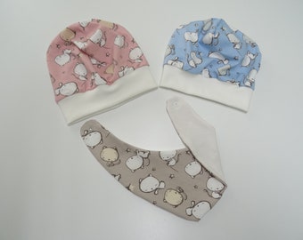 Hat cloth loop set of desired colors (size) "kittens", pink, light blue, taupe