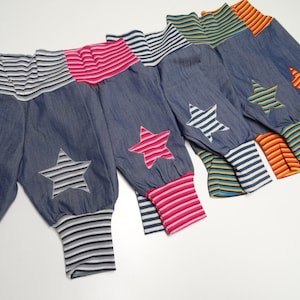 Pumphose Jeans Mitwachshose diverse Farben Gr 50-164 Bild 1
