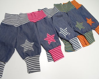 Pumphose Jeans Mitwachshose diverse Farben Gr 50-164