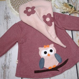 Bio Baumwollfleece Zipfeljacke diverse Farben Gr 56-164