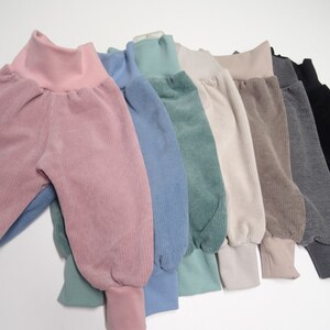 Corduroy jersey pants or shorts short pants size 50-164 various colors image 9